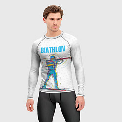 Рашгард мужской Биатлон, цвет: 3D-принт — фото 2