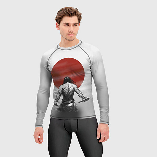 Мужской рашгард Ярость самурая / 3D-принт – фото 3