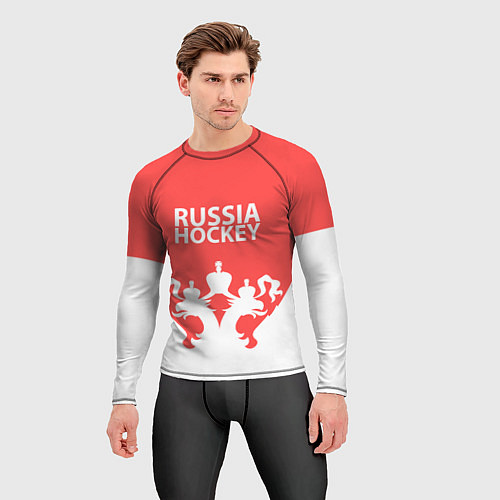 Мужской рашгард Russia Hockey / 3D-принт – фото 3