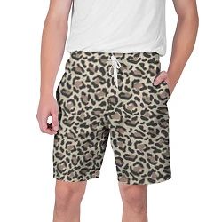 Шорты на шнурке мужские Шкура леопарда, цвет: 3D-принт