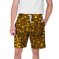 Шорты на шнурке мужские Золотые кубики, цвет: 3D-принт