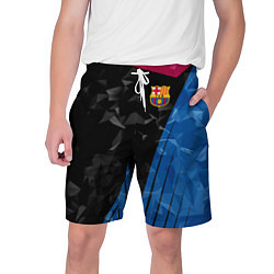 Шорты на шнурке мужские FC Barcelona: Abstract, цвет: 3D-принт