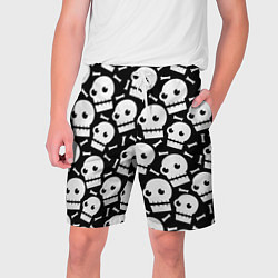 Шорты на шнурке мужские Дикие черепа, цвет: 3D-принт