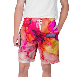 Шорты на шнурке мужские Весенние краски, цвет: 3D-принт