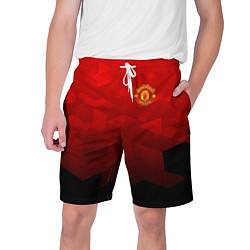 Шорты на шнурке мужские FC Man UTD: Red Poly, цвет: 3D-принт