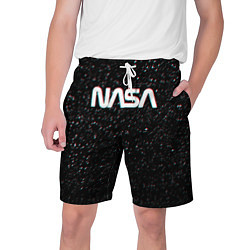 Шорты на шнурке мужские NASA: Space Glitch, цвет: 3D-принт