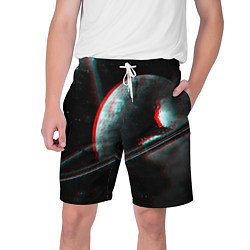 Шорты на шнурке мужские Cosmos Glitch, цвет: 3D-принт