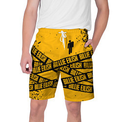 Шорты на шнурке мужские BILLIE EILISH: Yellow Tape, цвет: 3D-принт
