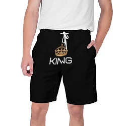 Шорты на шнурке мужские Король, цвет: 3D-принт