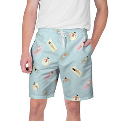 Шорты на шнурке мужские Пляжный сезон, цвет: 3D-принт