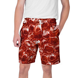 Шорты на шнурке мужские Красный Лед, цвет: 3D-принт