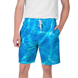 Шорты на шнурке мужские Вода, цвет: 3D-принт