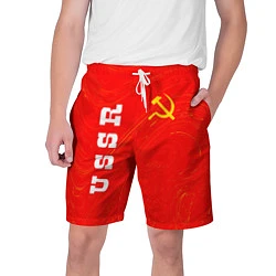 Шорты на шнурке мужские USSR СССР, цвет: 3D-принт