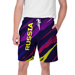 Шорты на шнурке мужские RUSSIA, цвет: 3D-принт