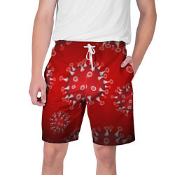 Шорты на шнурке мужские Вирусяка, цвет: 3D-принт