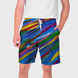 Шорты на шнурке мужские Картина абстракция, цвет: 3D-принт
