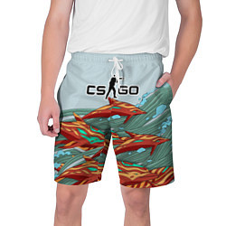 Шорты на шнурке мужские CS:GO Aquamarine Revenge Аквамариновая Месть, цвет: 3D-принт