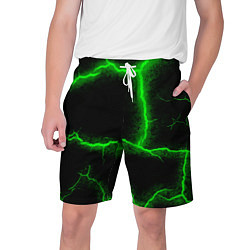 Мужские шорты К - 13 зелёная трещина 3D