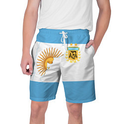 Шорты на шнурке мужские Сборная Аргентины, цвет: 3D-принт