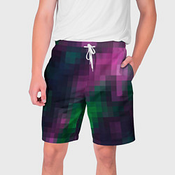 Шорты на шнурке мужские Разноцветный геометрический уз, цвет: 3D-принт