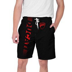 Шорты на шнурке мужские DUCATI BLACK RED LINE, цвет: 3D-принт