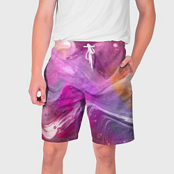 Шорты на шнурке мужские Акварельные Волны, цвет: 3D-принт