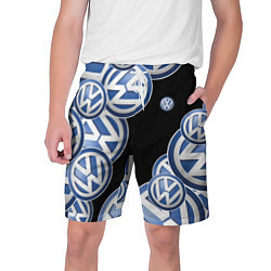 Шорты на шнурке мужские Volkswagen logo Pattern, цвет: 3D-принт