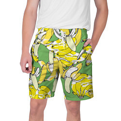 Шорты на шнурке мужские Banana pattern Summer Food, цвет: 3D-принт
