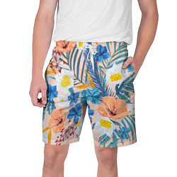 Мужские шорты Цветы Яркие Тропические