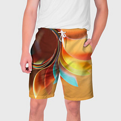 Шорты на шнурке мужские Солнце из бумаги, цвет: 3D-принт