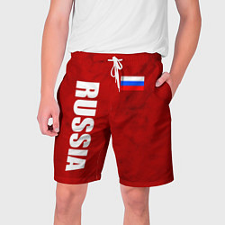 Шорты на шнурке мужские RUSSIA - RED EDITION - SPORTWEAR, цвет: 3D-принт