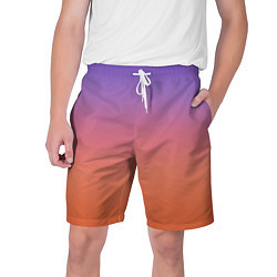 Мужские шорты Трендовый красно-фиолетовый градиент