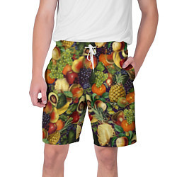 Шорты на шнурке мужские Вкусные Летние Фрукты, цвет: 3D-принт
