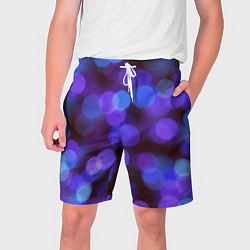 Шорты на шнурке мужские Фиолетовые блики боке, цвет: 3D-принт