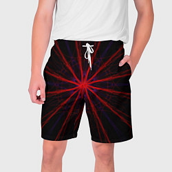 Шорты на шнурке мужские Красный эфир 3D - абстракция, цвет: 3D-принт