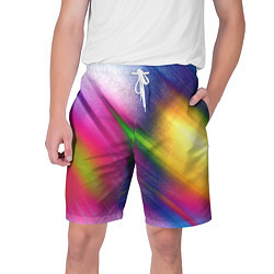 Шорты на шнурке мужские Абстрактный разноцветный текстурированный фон, цвет: 3D-принт