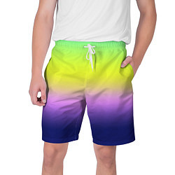Шорты на шнурке мужские Разноцветный размытый фон градиент, цвет: 3D-принт
