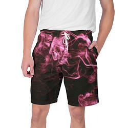 Шорты на шнурке мужские Неоновые пары дыма - Розовый, цвет: 3D-принт