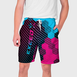Шорты на шнурке мужские Exeed Neon Gradient - FS, цвет: 3D-принт