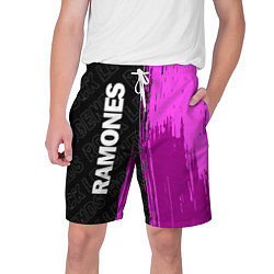 Шорты на шнурке мужские Ramones Rock Legends, цвет: 3D-принт