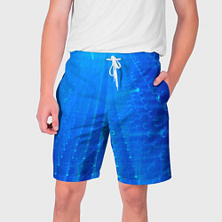Шорты на шнурке мужские Неоновый фонари и лучи - Синий, цвет: 3D-принт