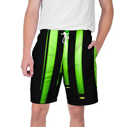 Мужские шорты Абстрактные неоновые колбы с кислотой - Зелёный
