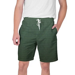 Шорты на шнурке мужские 1984 узор зелёный градиент, цвет: 3D-принт