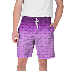 Мужские шорты Фиолетово-розовый геометрический узор Градиент