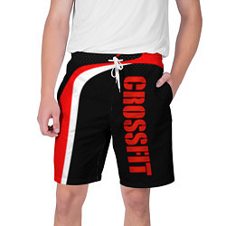 Шорты на шнурке мужские CrossFit - Красный спортивный, цвет: 3D-принт