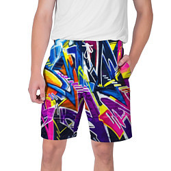 Шорты на шнурке мужские Крутое экспрессивное граффити, цвет: 3D-принт