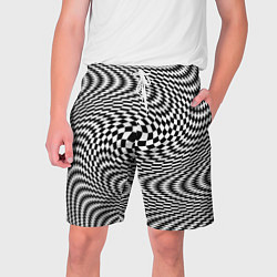 Мужские шорты Гипнотическая спираль - оптическая иллюзия