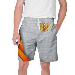 Шорты на шнурке мужские Orange & silver Russia, цвет: 3D-принт