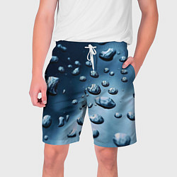Мужские шорты Капли воды на матовом стекле - текстура
