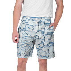 Мужские шорты Множество белых кубов в абстракции